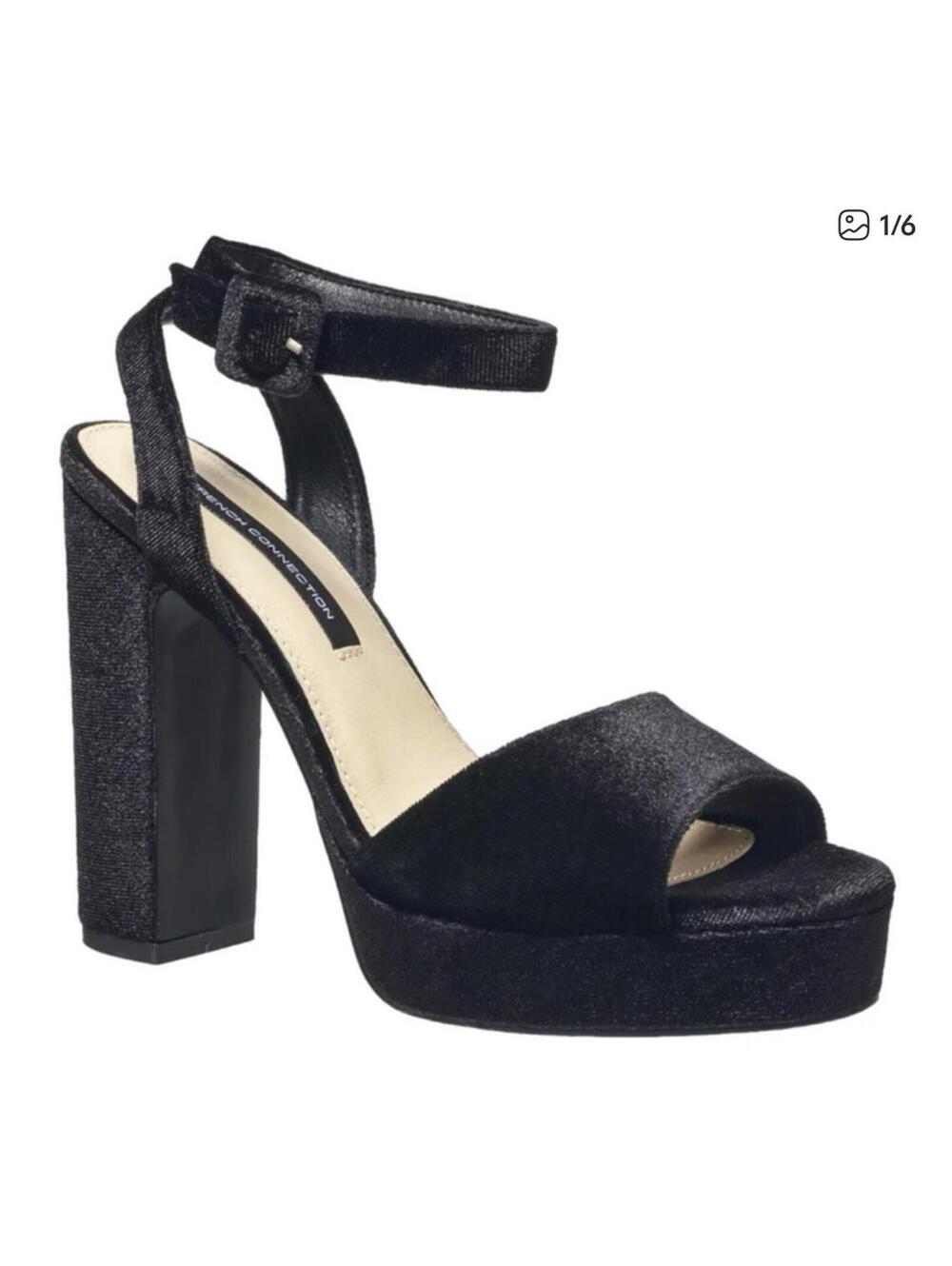 French Connection Taryn Black Heels Women Size 8.5 New